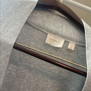 Cyrus Light Gray/Black Color block Cardigan